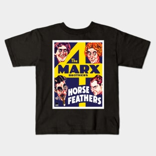 Horse Feathers - The Marx Bros. Kids T-Shirt